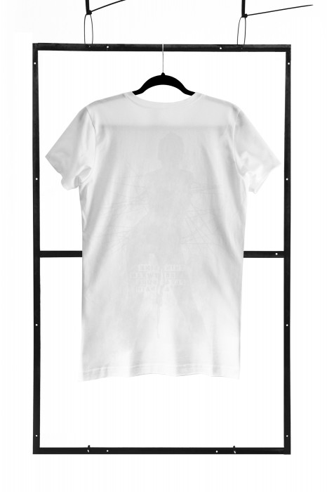 TSHRW005 - biały T-shirt kształt regularny - rozmiary: S,M,L,XL,XXL