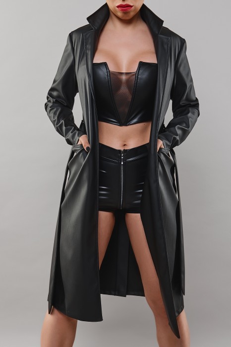 TDSelina001 - black coat - sizes: S,M,L,XL,XXL