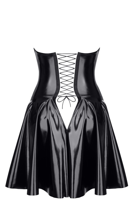 TDJutta001 - black PVC dress - sizes: S,M,L,XL,XXL