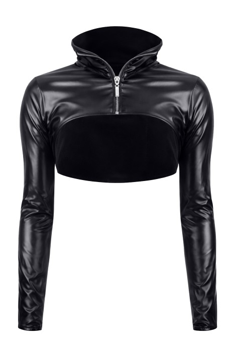 DDMarika001 - black, wetlook jacket - sizes: S,M,L,XL,XXL