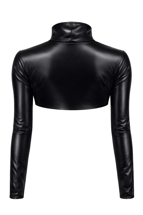 DDMarika001 - black, wetlook jacket - sizes: S,M,L,XL,XXL
