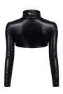 DDMarika001 - black, wetlook jacket - sizes: S,M,L,XL,XXL