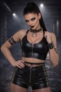 DDAlice001 - black, wetlook top - sizes: S,M,L,XL,XXL
