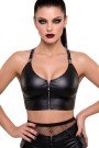 DDAlice001 - black, wetlook top - sizes: S,M,L,XL,XXL