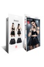DDLoretta001 - black, wetlook skirt - sizes: 3XL,4XL,5XL