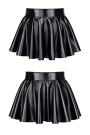 DDLoretta001 - black, wetlook skirt - sizes: 3XL,4XL,5XL