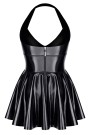 DDOlimpia001 - black, wetlook dress - sizes: 3XL,4XL,5XL