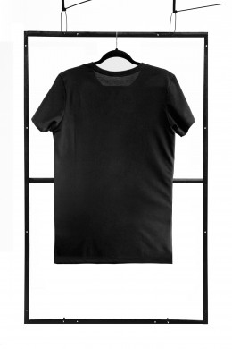 TSHRB003 - czarny T-shirt kształt regularny - rozmiary: S,M,L,XL,XXL
